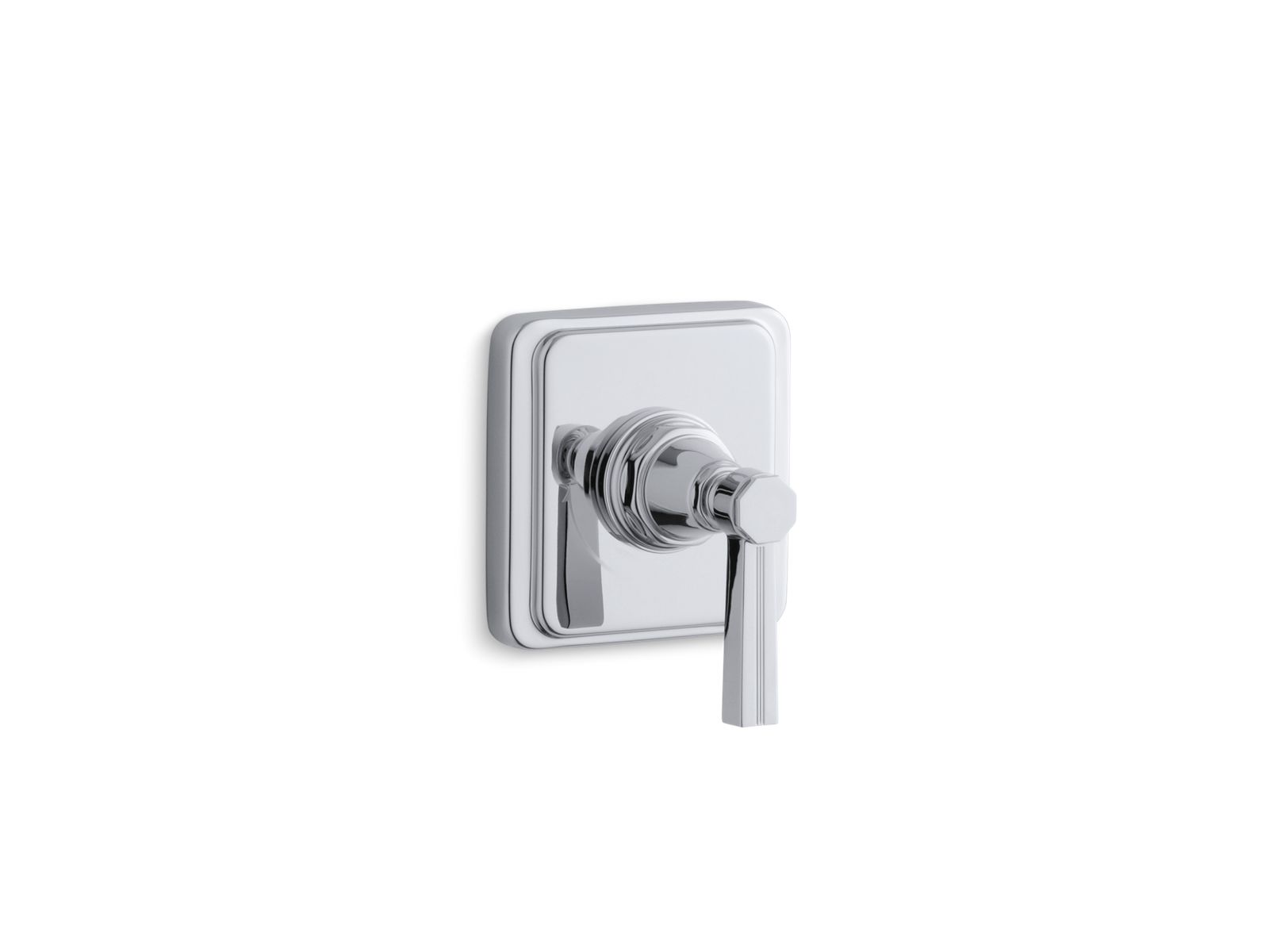 Pinstripe MasterShower volume control valve trim with lever handle