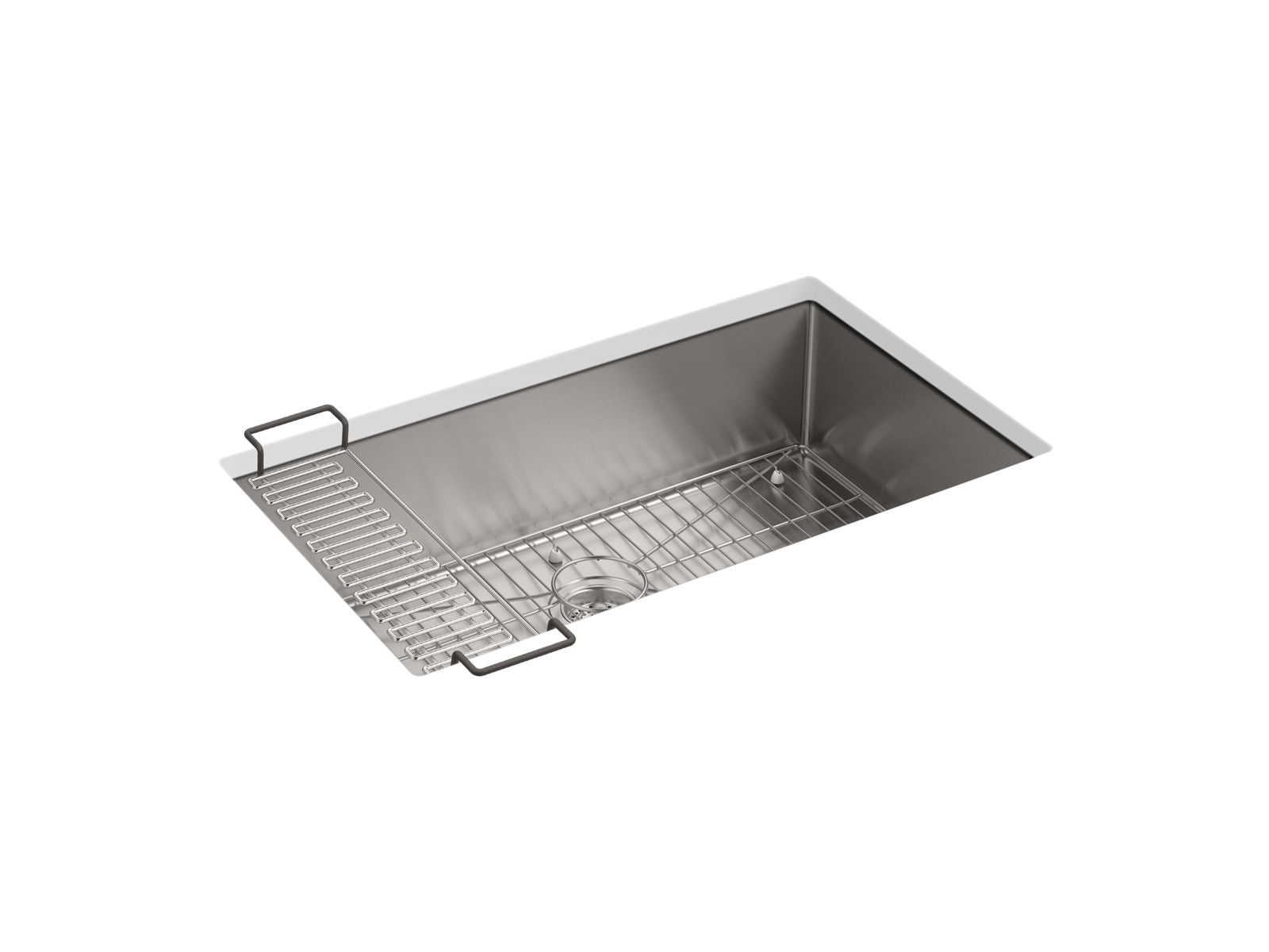 Strive 32" undermount single-bowl kitchen sink with accessories