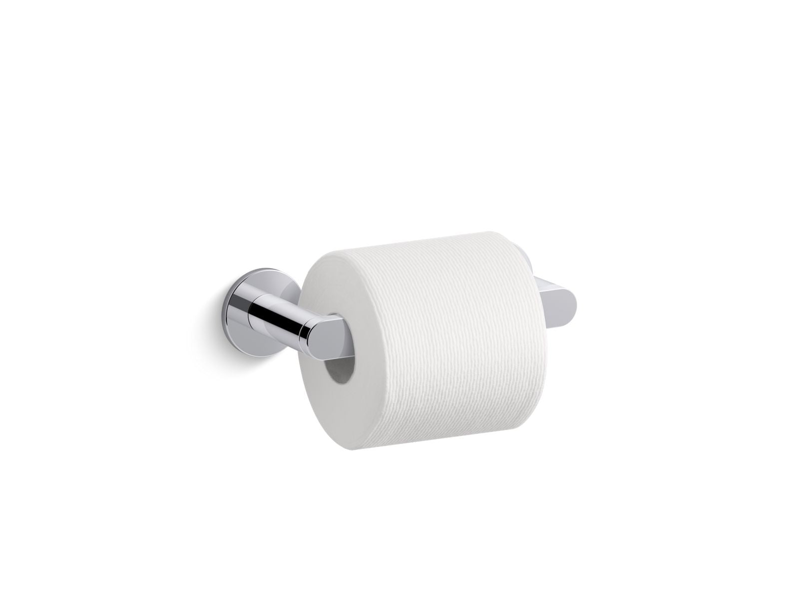 Composed Pivoting toilet paper holder