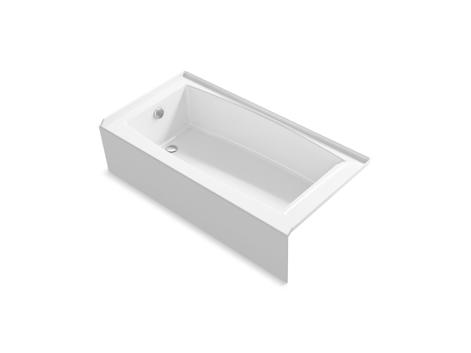Entity 60" x 30" alcove bath, left drain