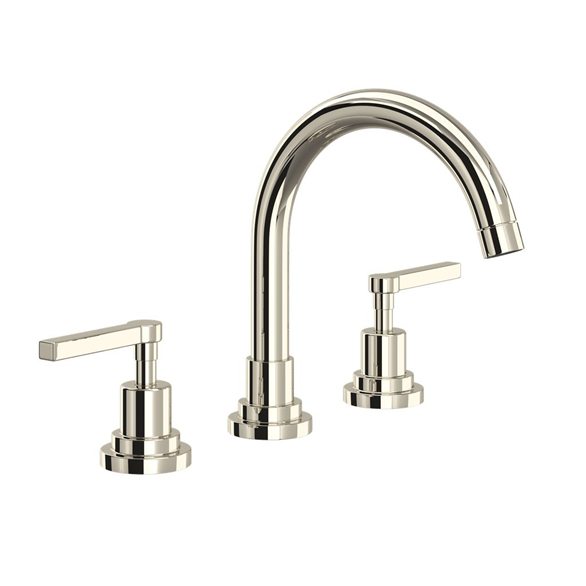 House Of Rohl Lombardia A2228LMPN-2 Lavatory Faucet 6-59/64" C Deck-Mount 3H WS 1.20 GPM W/2-Lever Nickel