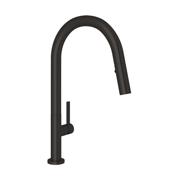 House Of Rohl Lux R7581LMMB-2 Kitchen Faucet 9-1/32" Deck-Mount 1H Pull-Down Spray Swivel W/1-Lever Black