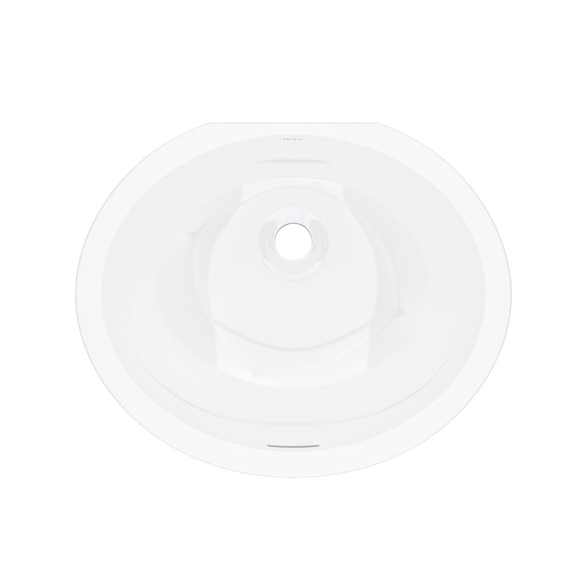 House Of Rohl Eirene ERUB1916OVWH Lavatory Sink 19" x 16" Stone Oval Undermount W/Overflow White