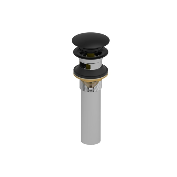 Riobel DB160BK Drain 6-1/8" Push F/Lavatory W/Overflow Black