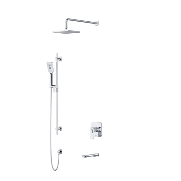 Riobel Equinox TKIT#1345EQC Bathtub & Shower Trim T&P W/2-Lever Chrome