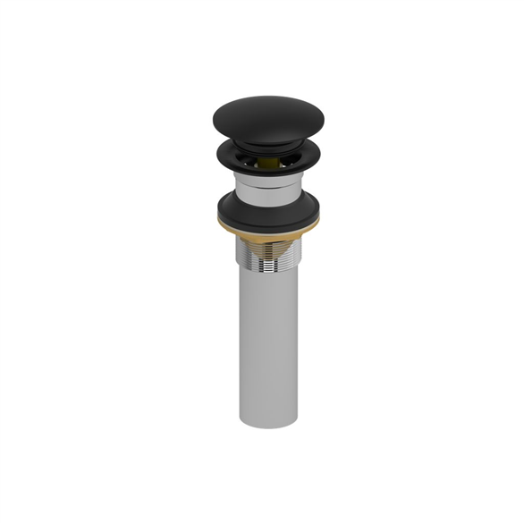 Riobel DL160BK Drain 6-1/4" Push F/Lavatory L/Overflow Black