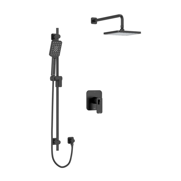 Riobel Equinox TKIT#323EQBK-6 Shower Trim Kit T&P W/2-Lever Black