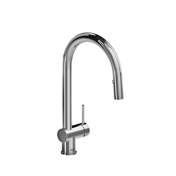 Riobel Azure AZ201C Kitchen Faucet 8-1/8" Deck-Mount 1H Pull-Down Spray Swivel W/1-Lever Chrome
