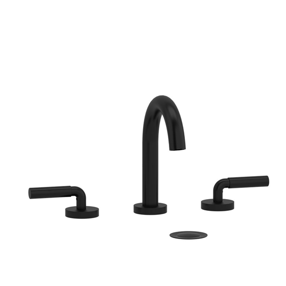 Riobel Riu RU08LBK Lavatory Faucet 7-3/4" C Deck-Mount 3H 8CC WS 1.50 GPM W/2-Lever Push Black