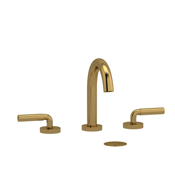 Riobel Riu RU08LBG Lavatory Faucet 7-3/4" C Deck-Mount 3H 8CC WS 1.50 GPM W/2-Lever Push Gold