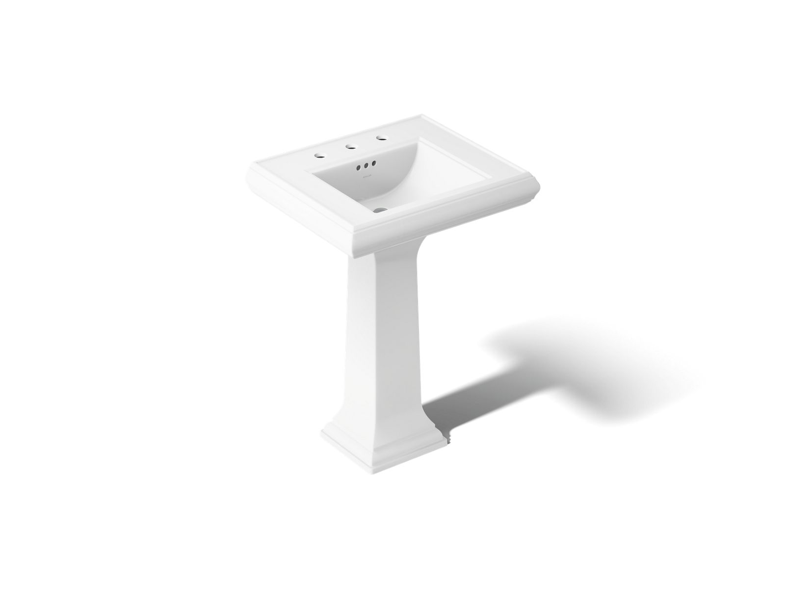 Kohler 2238-8-0 Memoirs Classic 24-1/4" rectangular pedestal bathroom sink