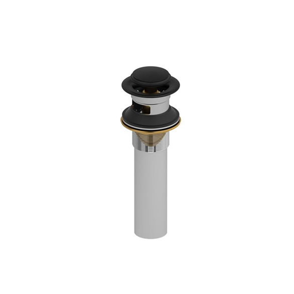 Riobel DB150BK Drain 6-1/8" Push F/Lavatory W/Overflow Black