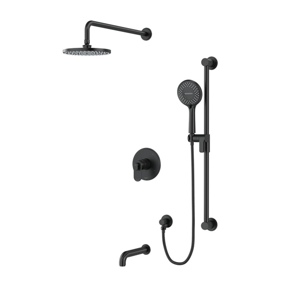 Riobel TKIT1345AABK-CW - TKIT1345AABK-CW ARCA TUB & SHWR MBLK