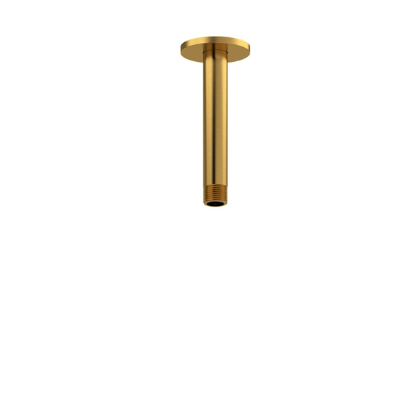 Riobel 508BG Shower Arm 6" 6" Round VERT W/FLG Gold