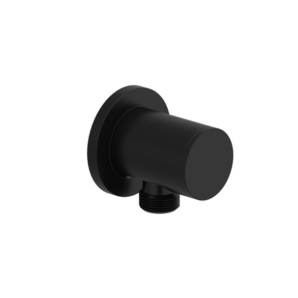 Riobel 775BK Elbow 2-1/4" 1/2" Round Supply Adjustable Depth FNPT-MNPT F/Hand Shower Black