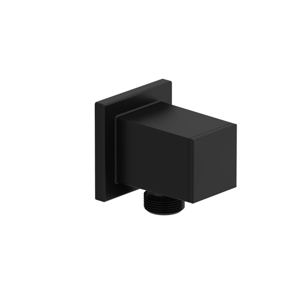 Riobel 774BK Elbow 2-1/4" 1/2" Square Supply Adjustable Depth FNPT-MNPT F/Hand Shower Black