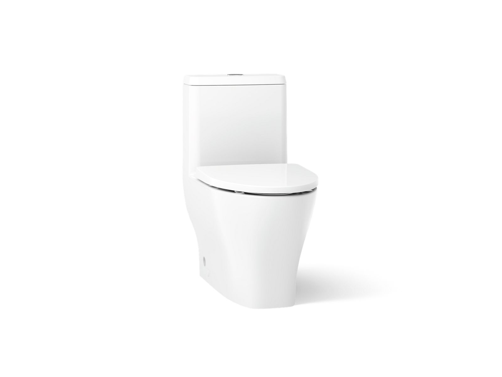 Kohler 23188-0 Reach Curv One-Piece Compact Elongated Dual-Flush Toilet, White