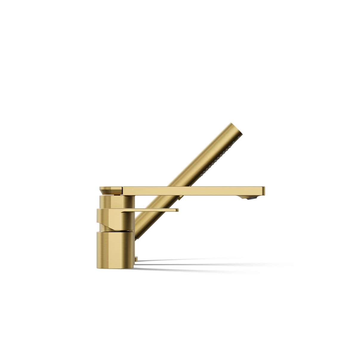 Kohler 23488-4-2MB Parallel Deck-Mount Bath Faucet with Handshower, Vibrant Brushed Moderne Brass
