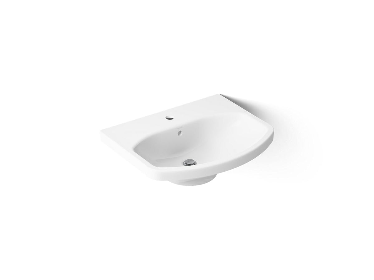 Kohler 2363-1-0 Cimarron 22-3/4" Rectangular Pedestal Sink Basin, Single-Hole, White
