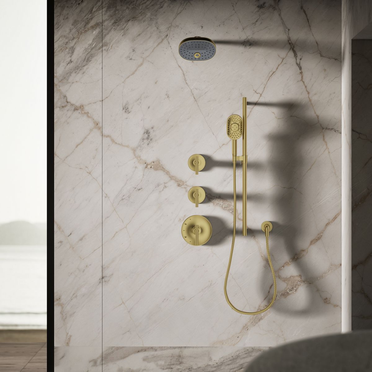 Statement Three-function showerhead, 2.5 gpm