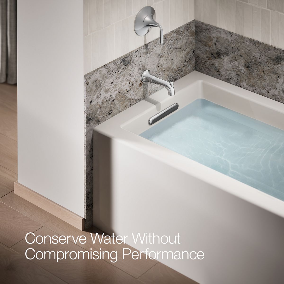 Tone Wall-mount bath spout with diverter