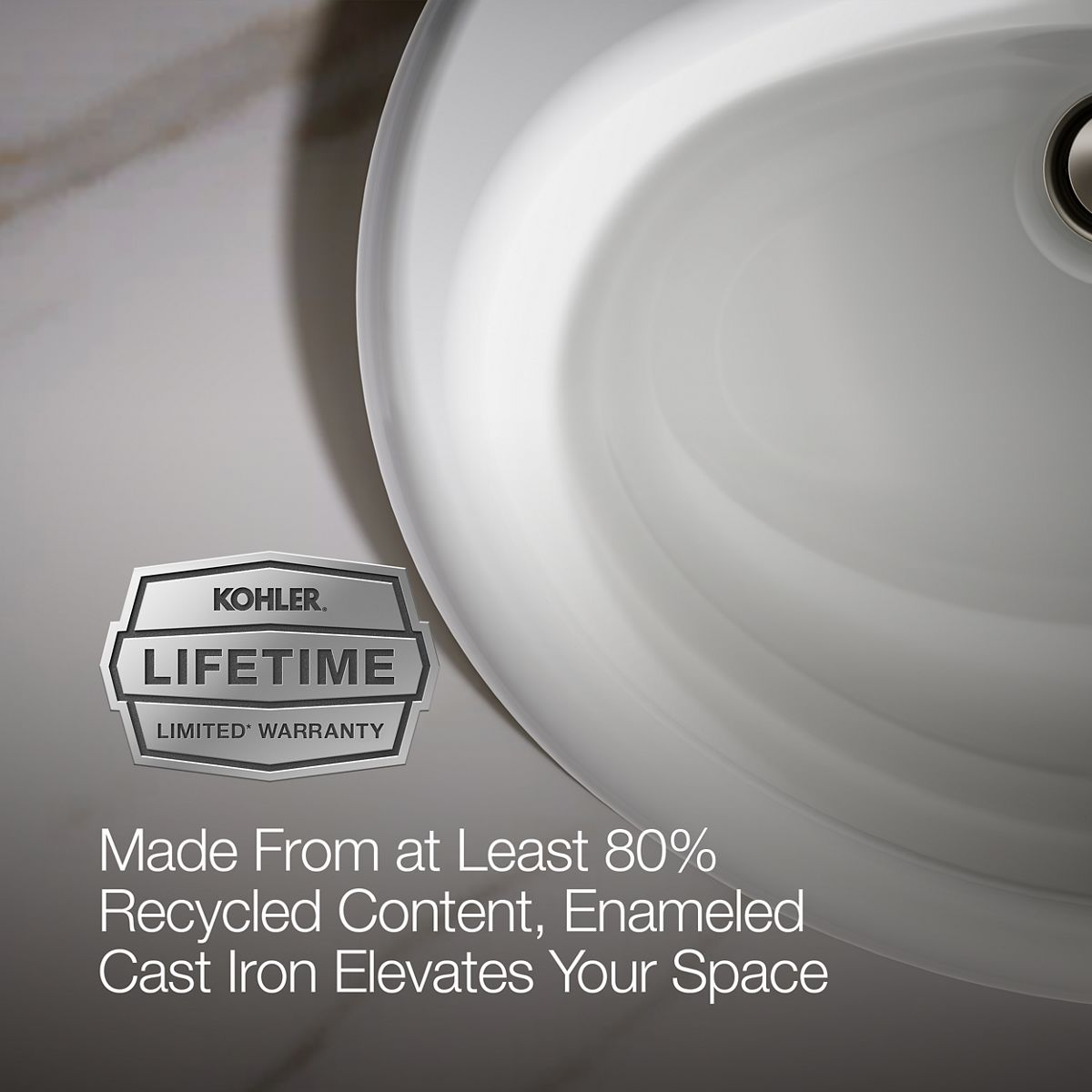 Farmington 19-1/4" oval drop-in bathroom sink