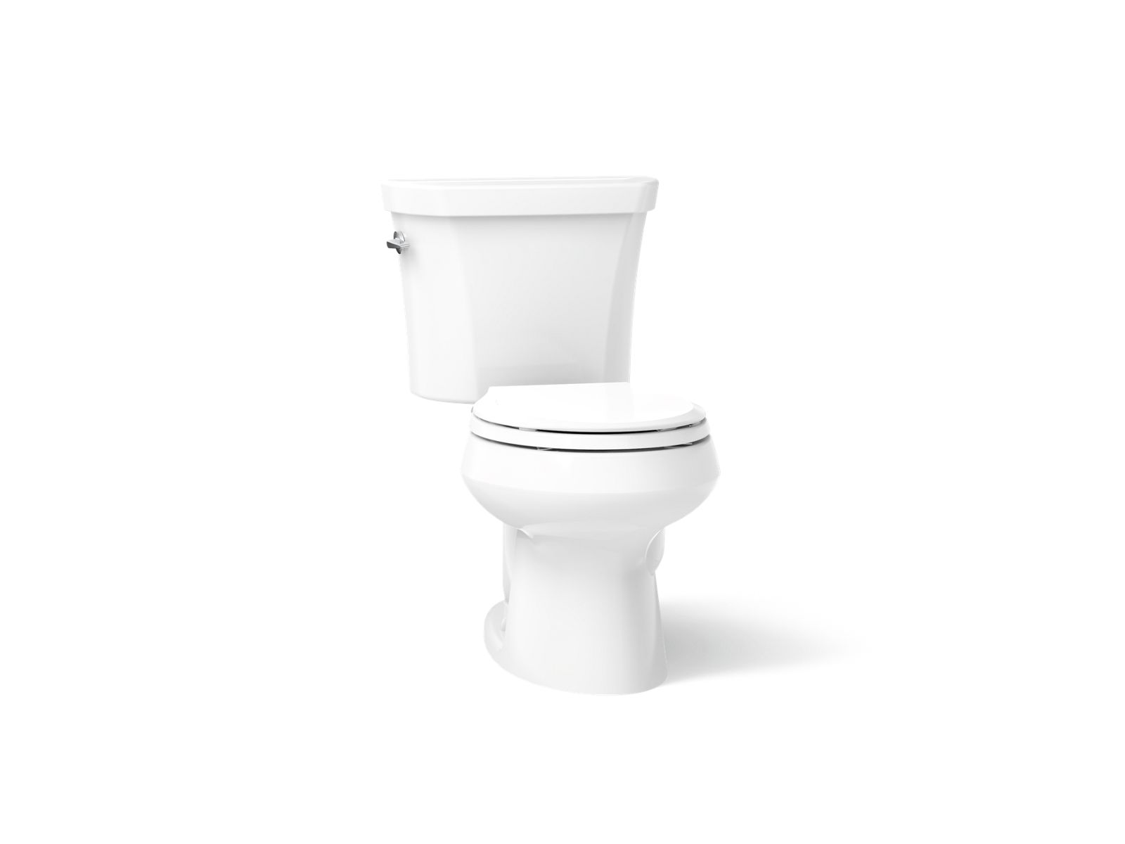 Kohler 3987-0 Wellworth Two-piece round-front toilet, dual-flush