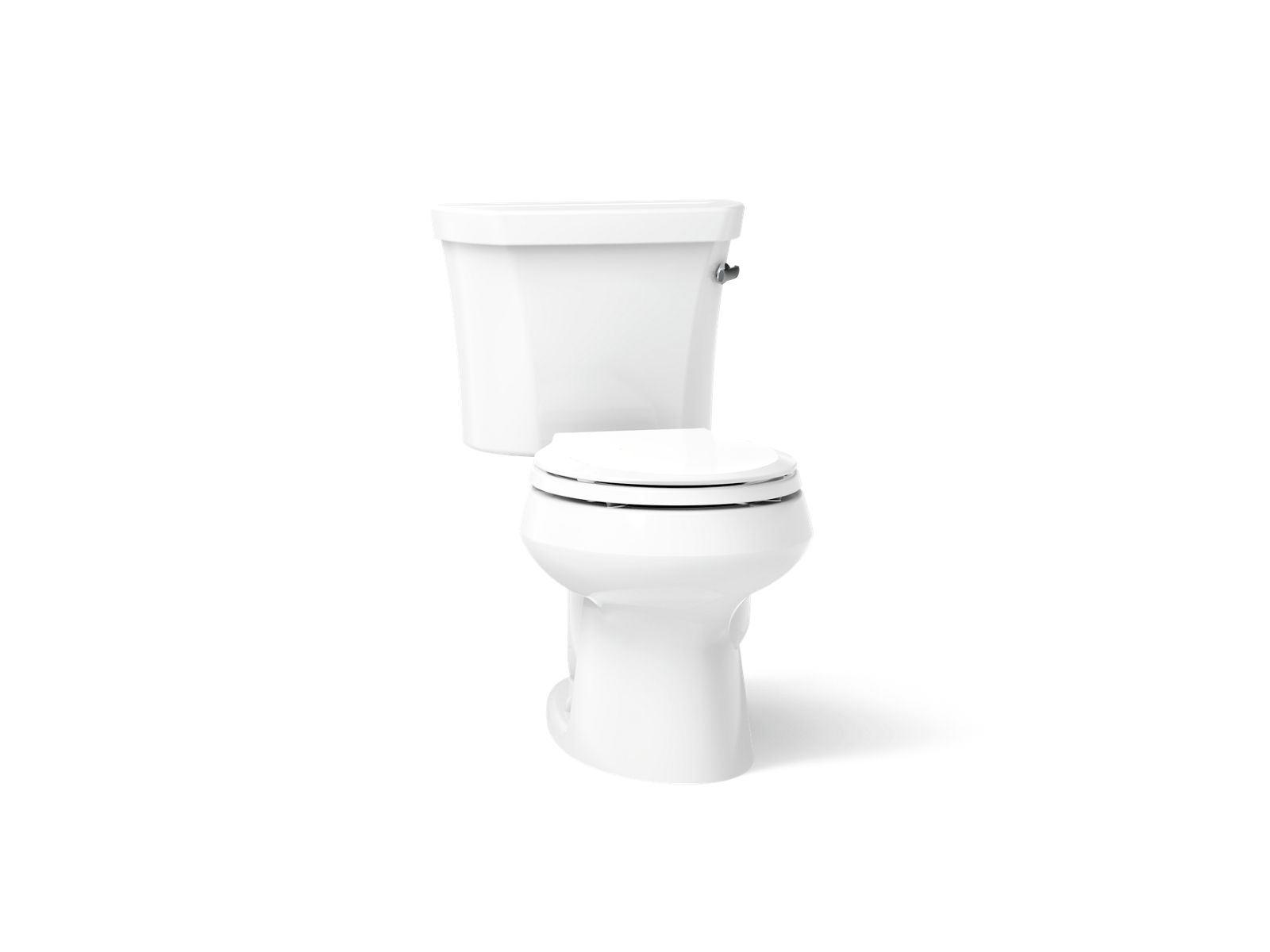 Kohler 3997-RA-0 Wellworth Two-piece round-front toilet, 1.28 gpf
