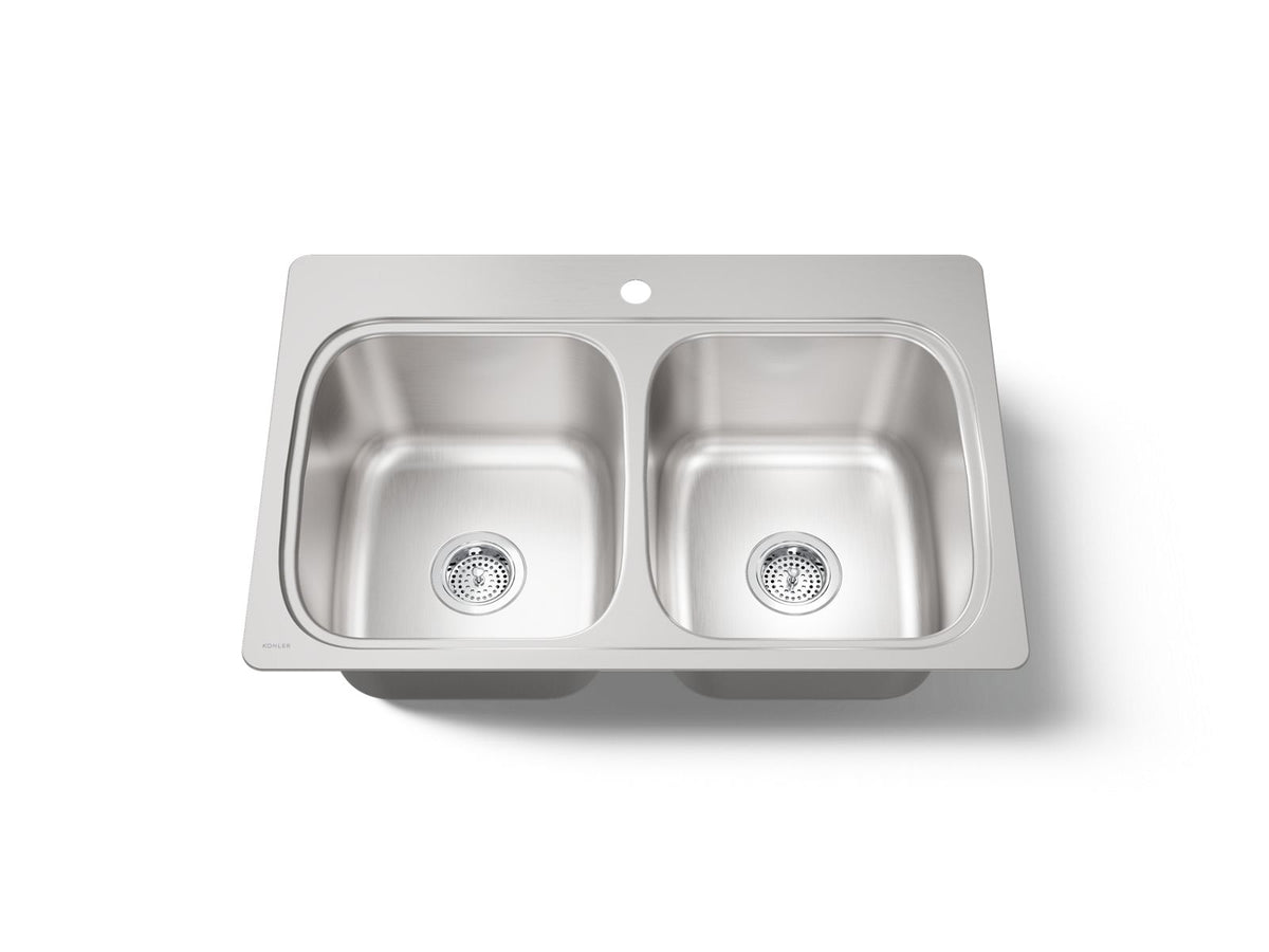 Kohler 5267-1-NA Verse 33" top-mount double-bowl kitchen sink