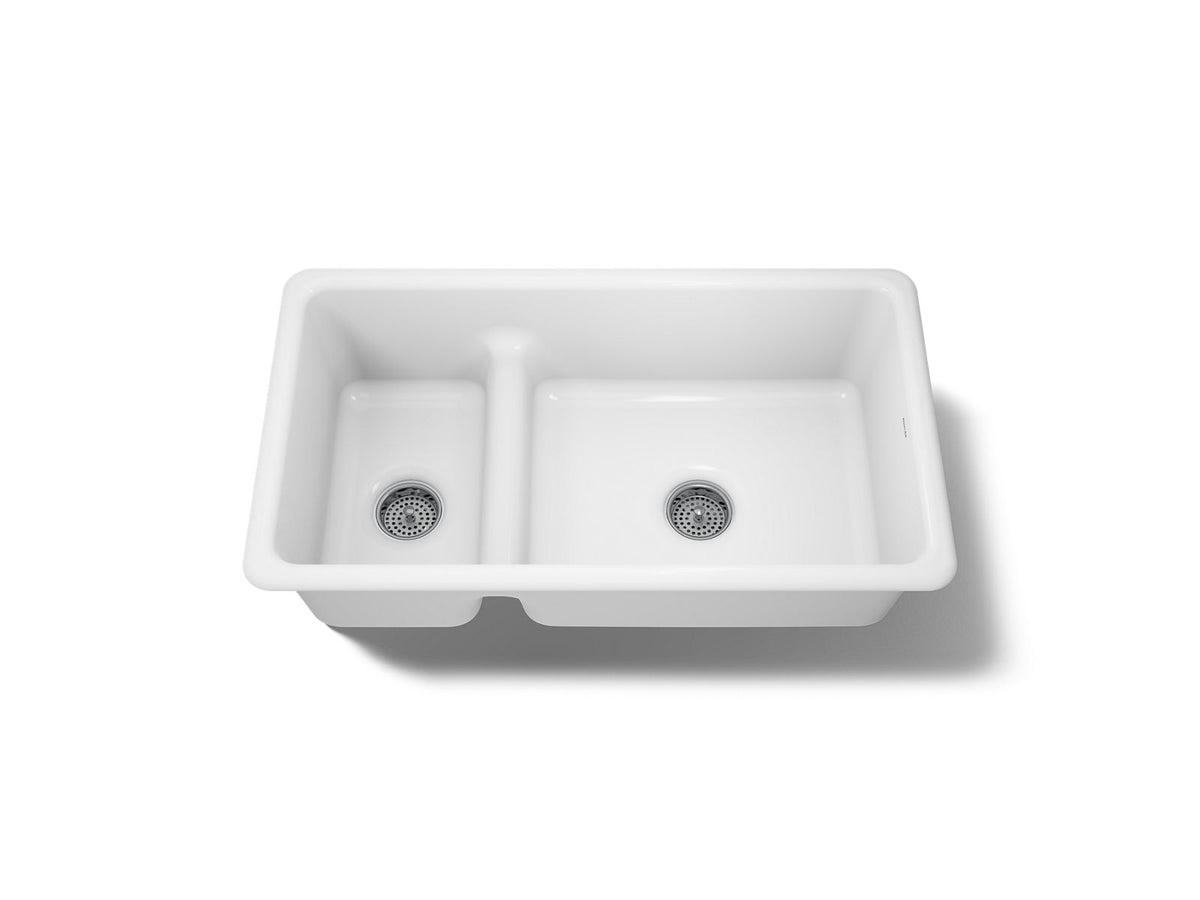 Kohler 6625-0 Iron/Tones Smart Divide 33" top-/undermount double-bowl kitchen sink