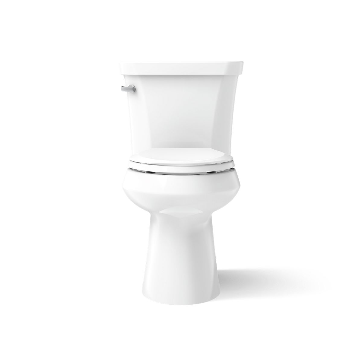 Kohler 76301-0 Highline Two-piece elongated toilet with concealed trapway, 1.28 gpf