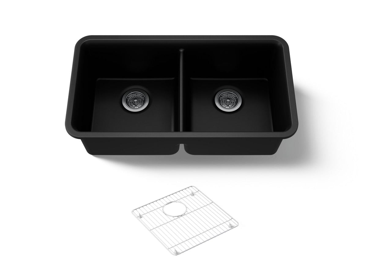 Kohler 8199-CM1 Cairn 33-1/2" undermount double-bowl kitchen sink