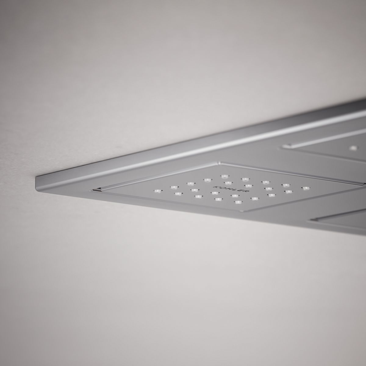 Kohler 98740-CP WaterTile Rain Overhead shower panel with four 22-nozzle sprayheads