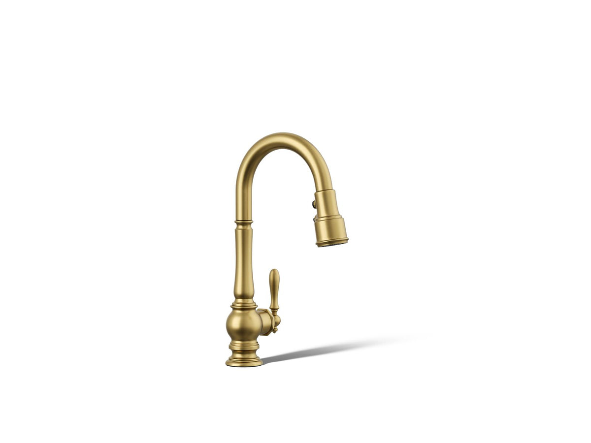 Kohler 99261-2MB Artifacts Pull-down kitchen sink faucet with three-function sprayhead