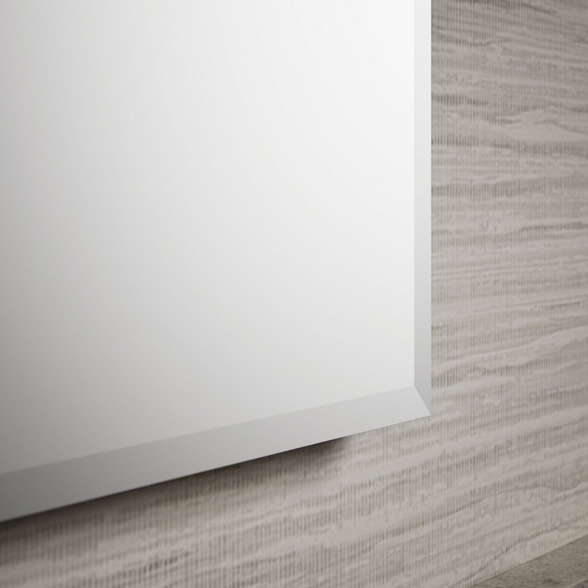 Kohler CB-CLC3026FS 30" W x 26" H aluminum two-door medicine cabinet with mirrored doors, beveled edges