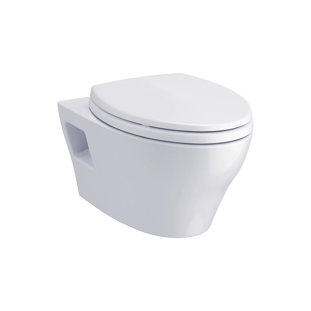 TOTO CWT428CMFG#MS WC suspendu à double chasse avec réservoir encastré et plaque de commande argent mat, 4,8/3,4 LPF