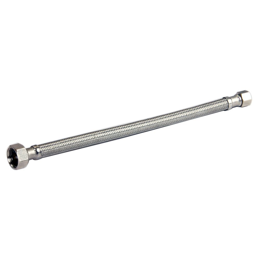 CraftX CX112LC - 12" Braided Stainless Steel Lavatory Connector