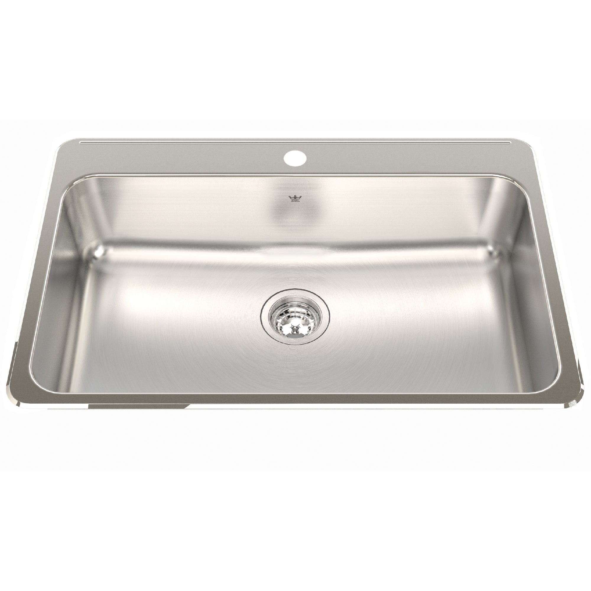 Franke Kindred QSLA2031-8 - Steel Queen 31.25-in LR x 20.5-in FB Drop In Single Bowl Stainless Steel Kitchen Sink - 1 Hole