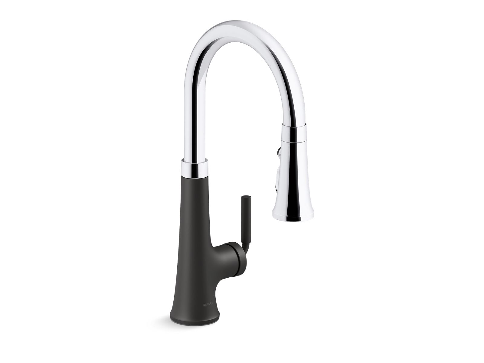 Tone Pull-down kitchen sink faucet with three-function sprayhead
