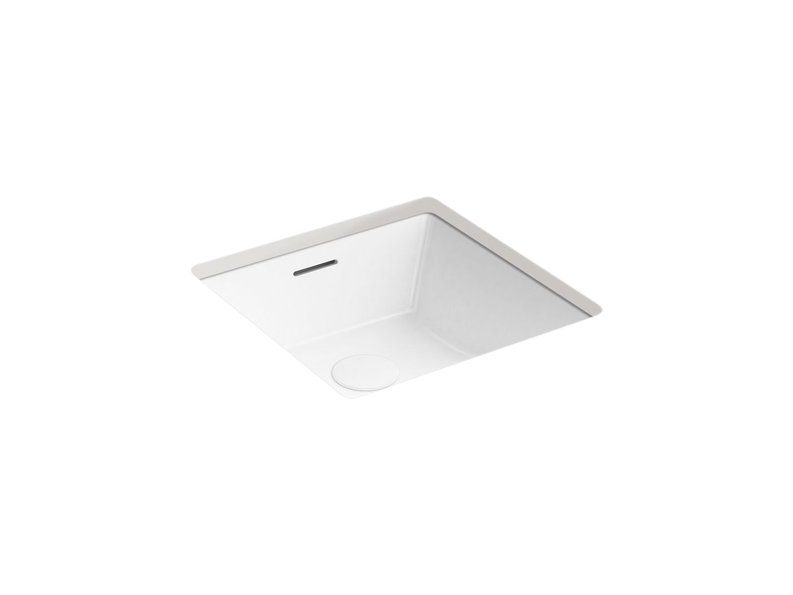Brazn 16-1/4" square undermount bathroom sink