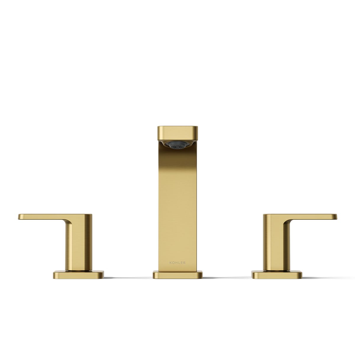 Kohler 23484-4-2MB Parallel Widespread Bathroom Sink Faucet, 1.2 GPM, Vibrant Brushed Moderne Brass
