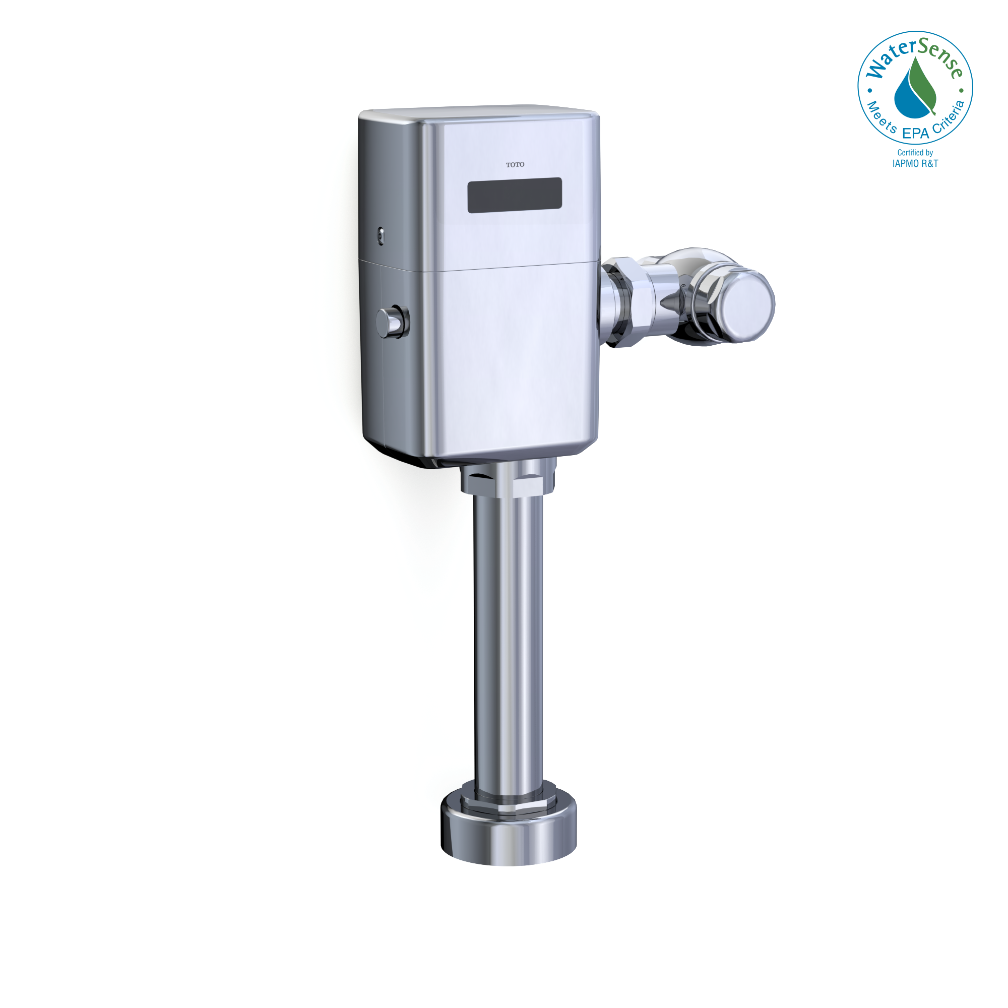 TOTO ECOPOWER Touchless 1.28 GPF High-Efficiency Toilet Flushometer Valve for back spud with 12 Inch Vacuum Breaker Set, Polished Chrome - TET1LB32#CP