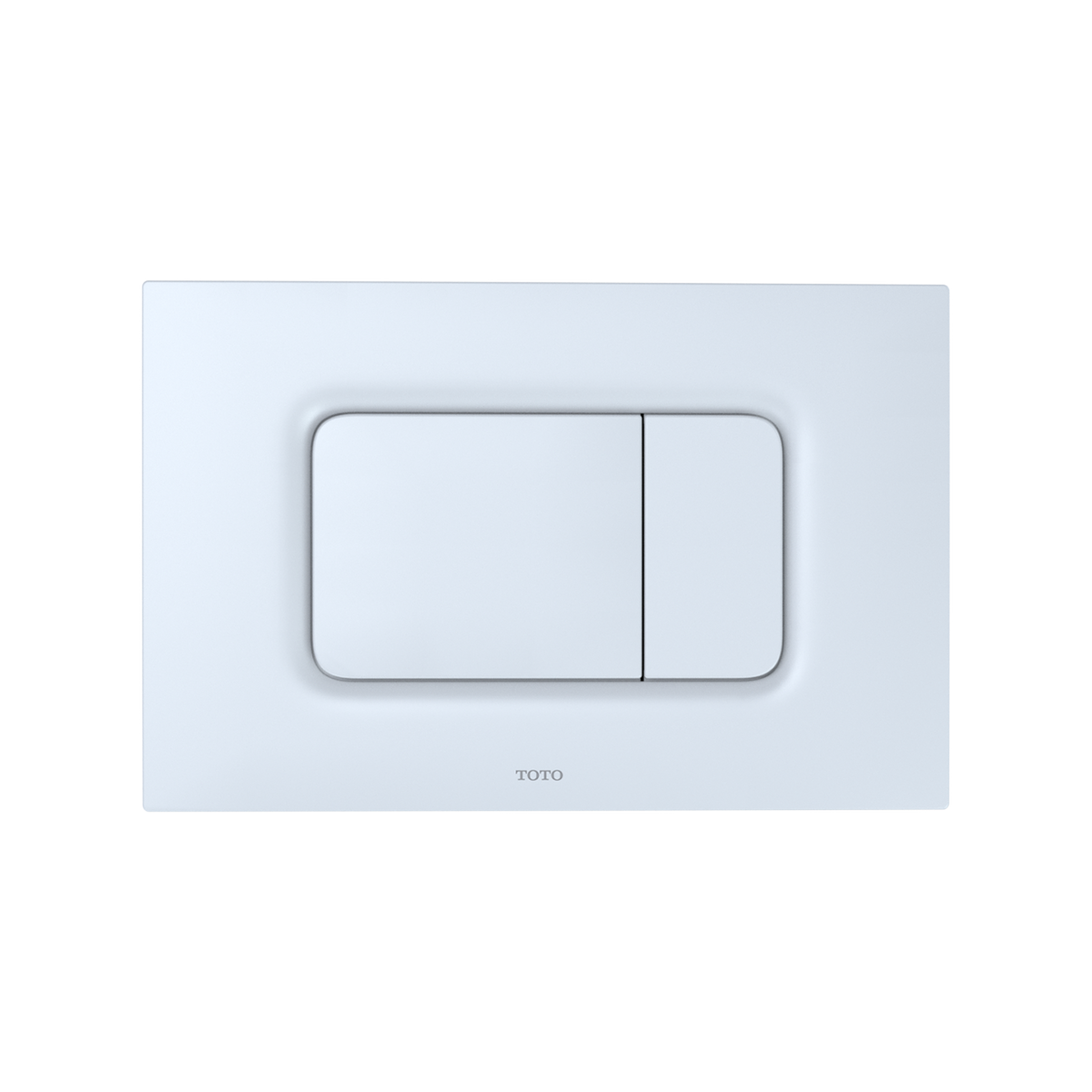 TOTO Dual Flush Rectangle Push Button Plate for Select DuoFit In-Wall Tank Unit, White Matte - YT920#WH