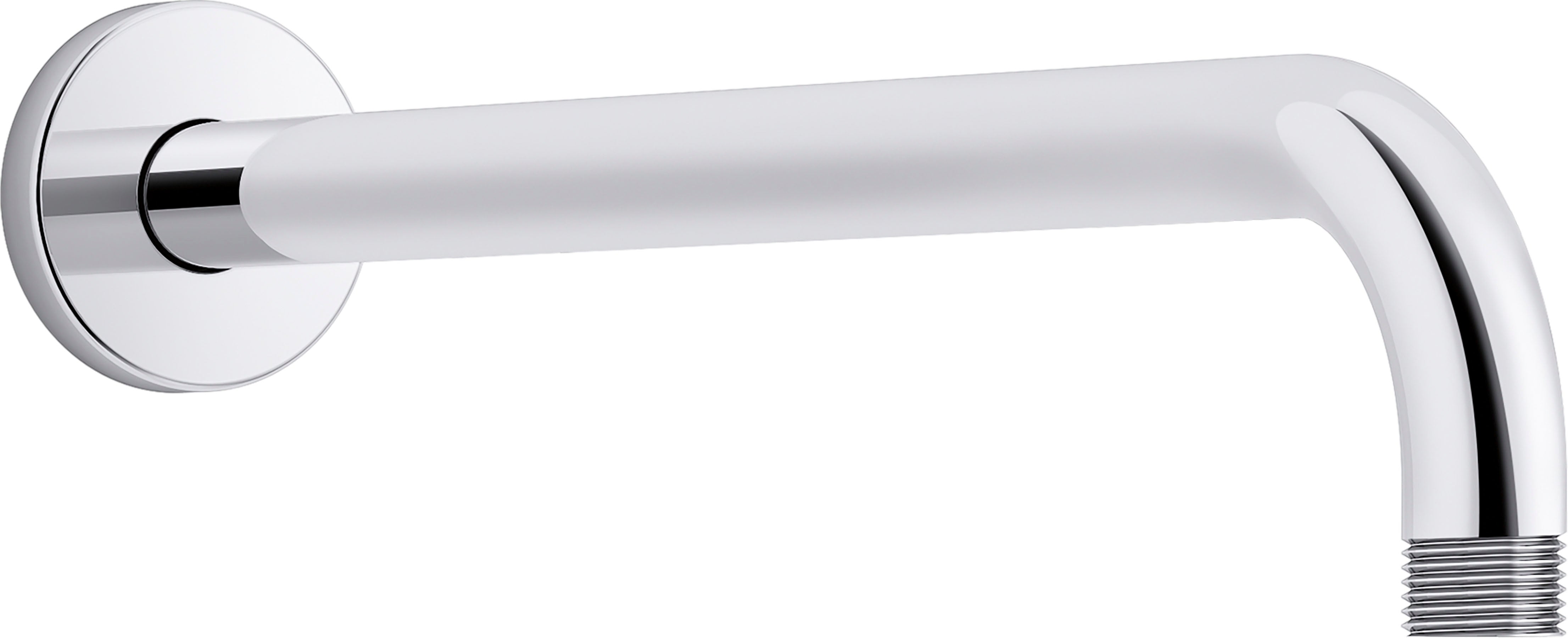 Statement 15-1/2" wall-mount single-function rainhead arm and flange