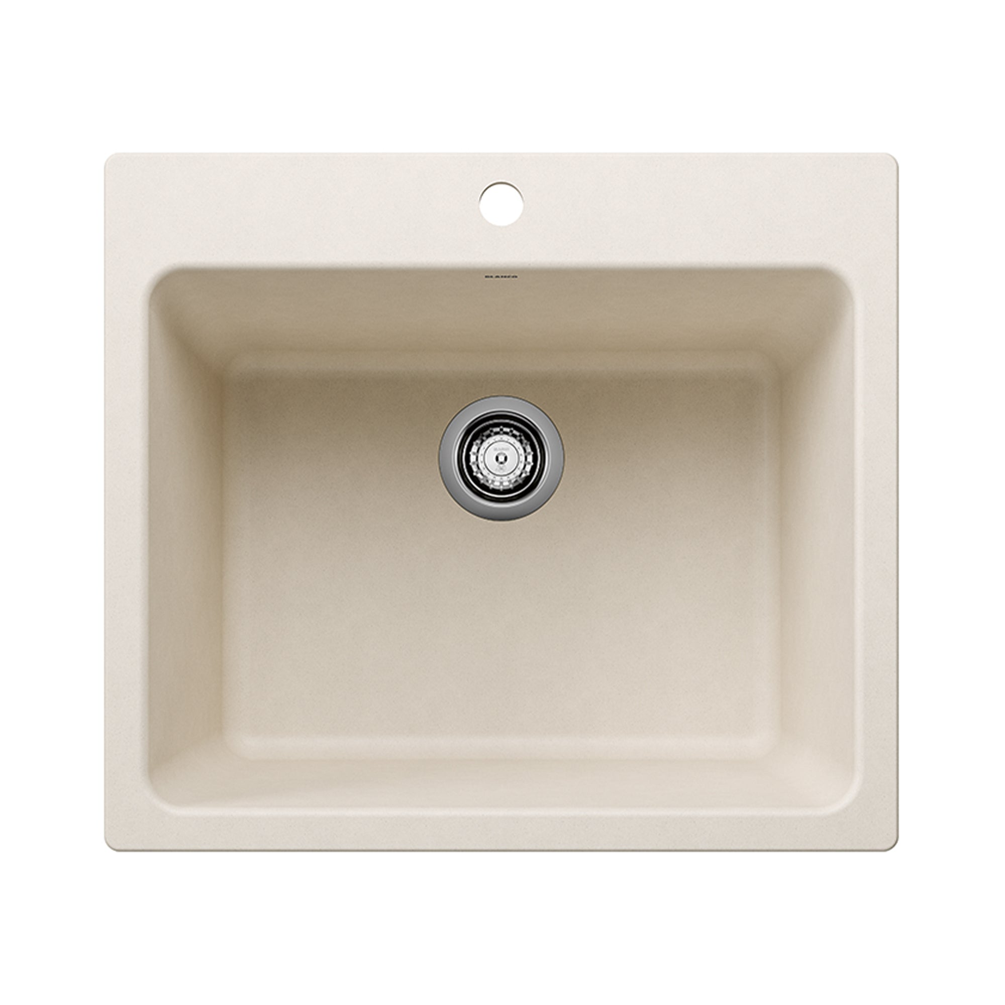 Blanco - 402874 - Liven SILGRANIT 25" Single Bowl Dual Mount Laundry Sink - Soft White