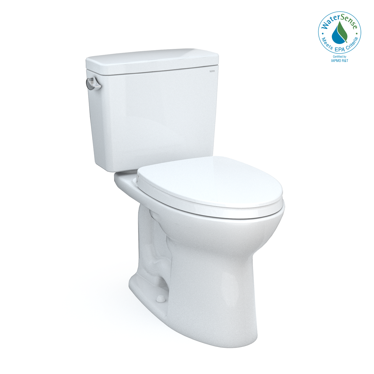 TOTO Drake Two-Piece Elongated 1.28 GPF TORNADO FLUSH Toilet with CEFIONTECT and SoftClose Seat, WASHLET+ Ready, Cotton White - MS776124CEG#01