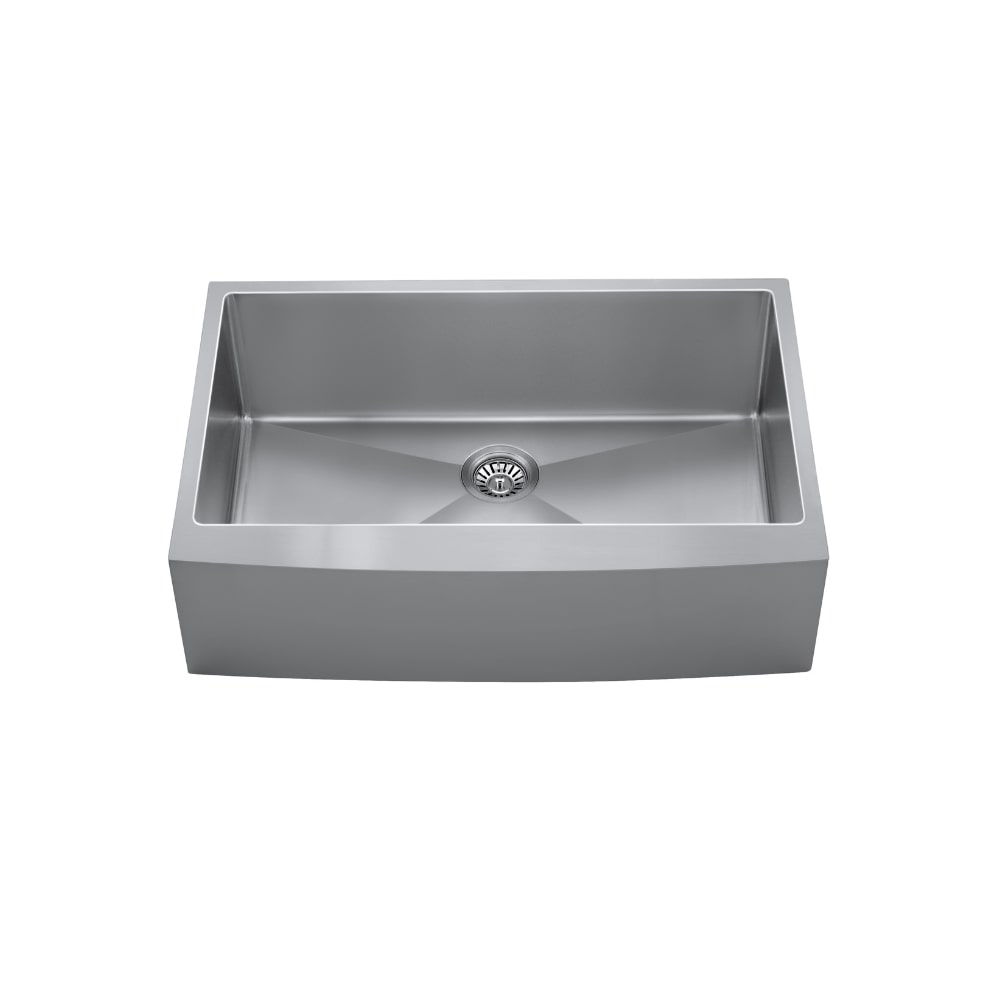 33" Farmhouse / Apron-Front Single-Bowl Stainless Steel Kitchen Sink with Strainer - CraftX CXZAS881