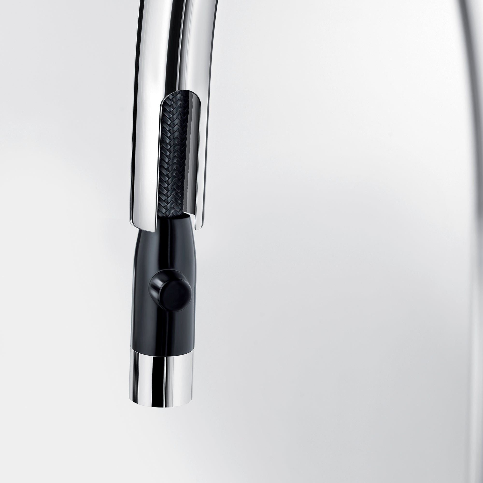 Blanco - 526398 - Urbena Pull-Down Dual-Spray Kitchen Faucet - Chrome/Coal Black - Beauty Shot 6