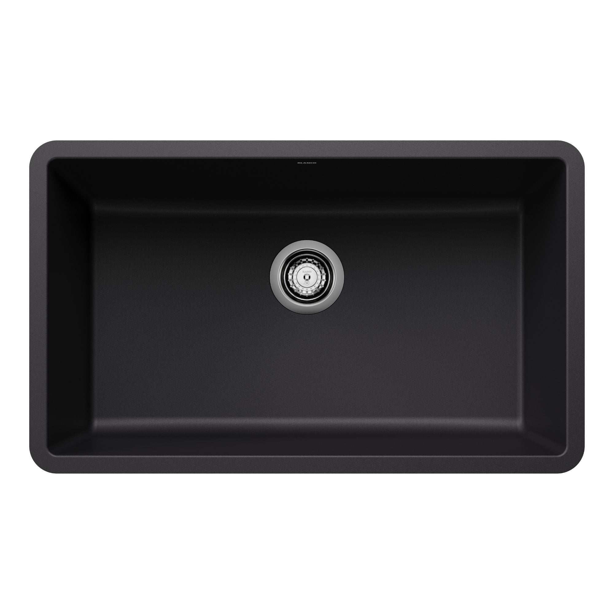 Blanco - 403911 - Precis SILGRANIT 30" Single Bowl Undermount Kitchen Sink - Coal Black