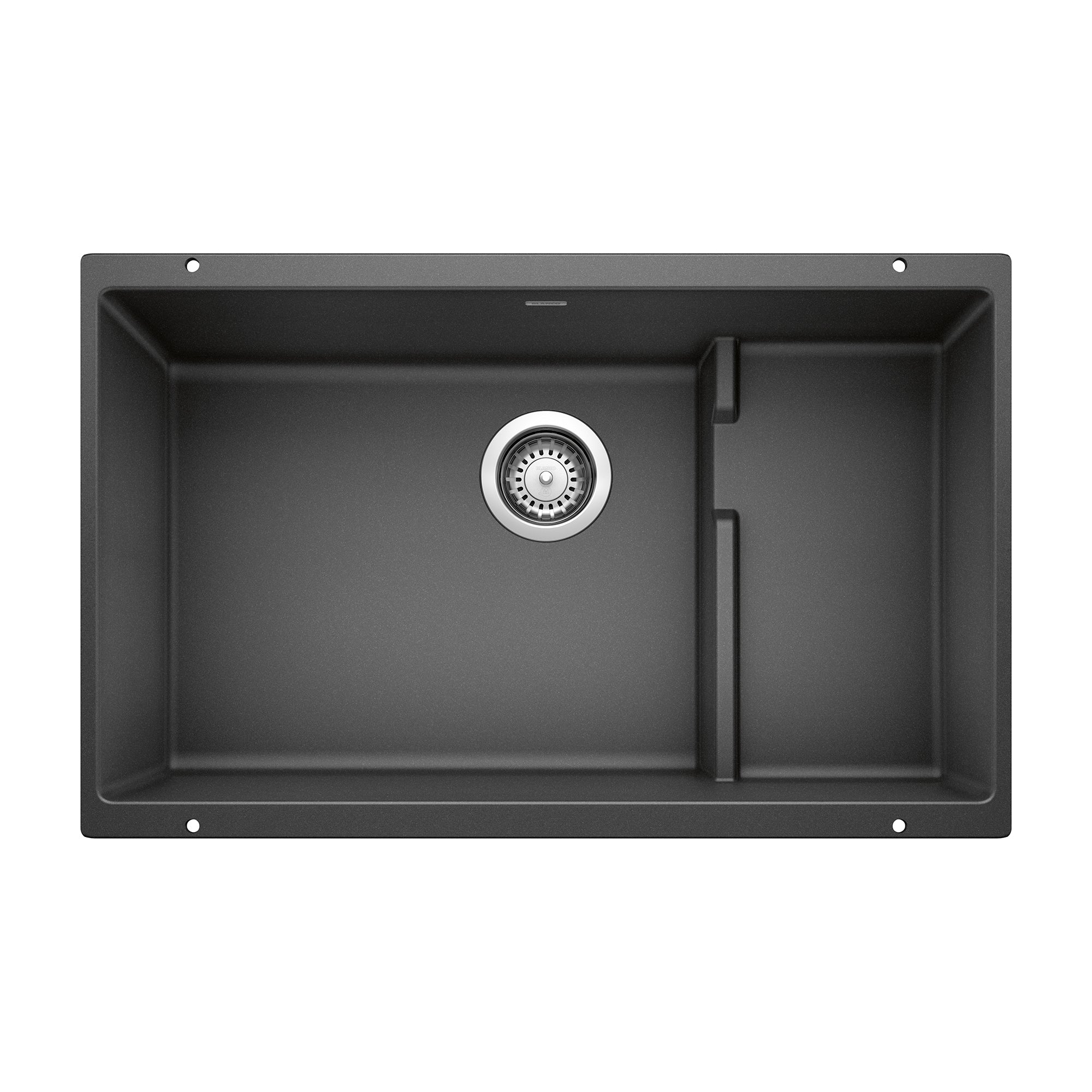 Blanco - 401445 - Precis Cascade SILGRANIT 29" Single Bowl Undermount Kitchen Sink with Colander - Anthracite